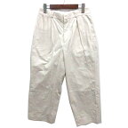 【中古】ヤエカ YAECA チノ クロス パンツ タック ストレート CHINO CLOTH PANTS TUCK STRAIGHT ベージュ 29 60604 レディース 【ベクトル 古着】 240322