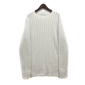 【中古】ビーミングバイビームス B:MING LIFE STORE by BEAMS ケーブル ニット セーター 長袖 クルーネック ライトベージュ L メンズ 【ベクトル 古着】 240325