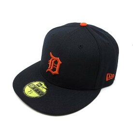 【中古】ニューエラ NEW ERA 59FIFTY MLBオンフィールド デトロイト タイガース キャップ 帽子 ロード ネイビー 紺 7 5/8 60.6cm 美品 メンズ 【ベクトル 古着】 240418