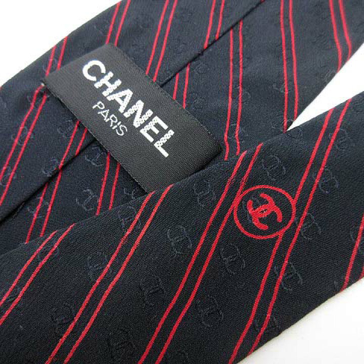 楽天市場】【中古】シャネル CHANEL ネクタイ ココマーク レジメンタル  