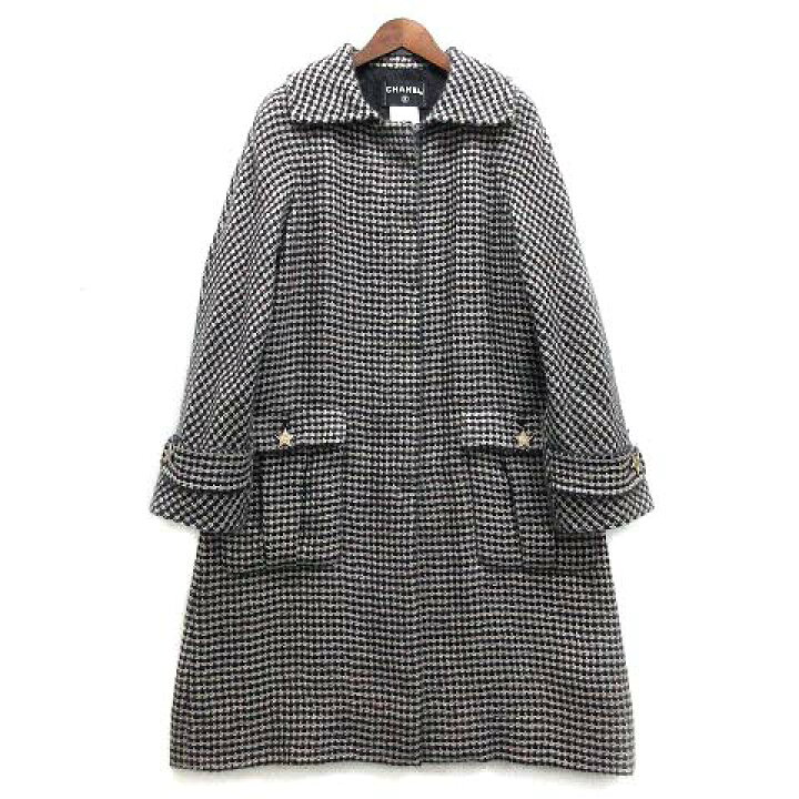 楽天市場】【中古】シャネル CHANEL モヘア ツイード ロング コート 