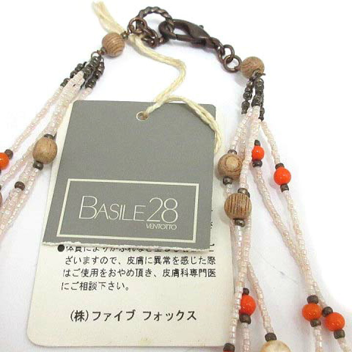 楽天市場】【中古】バジーレ BASILE 28 多重 五連 ロング ネックレス 