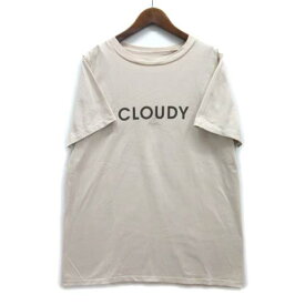 【中古】トゥジュー TOUJOURS ガーメントダイ プリント Tシャツ GARMENT DYE TRIPLE YARN COTTON JERSEY Print T-shirt CLOUDY サンド レディース 【ベクトル 古着】 250709