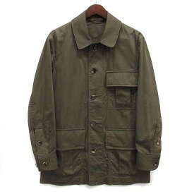 【中古】グレンフェル GRENFELL カバーオール サファリシャツ コットン カーキグリーン 緑 34 イングランド製 メンズ 【ベクトル 古着】 250805
