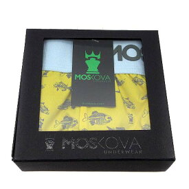 【中古】未使用品 モスコヴァ MOSKOVA ボクサーパンツ フィッシュボーン M2S ナイロン S イエロー 黄 SMYLW03001 メンズ 【ベクトル 古着】 260730