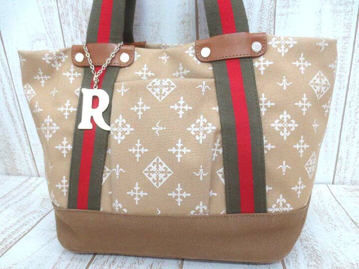 楽天市場】【中古】ラシット RUSSET トート バッグ 茶系 ロゴ チャーム 