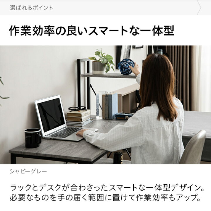 楽天市場】パソコンデスク PCデスク デスク 机 ラック付きデスク 幅 