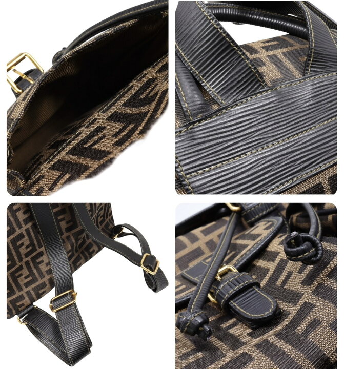 楽天市場】FENDI フェンディ ズッカ バッグパック ロゴ 総柄 