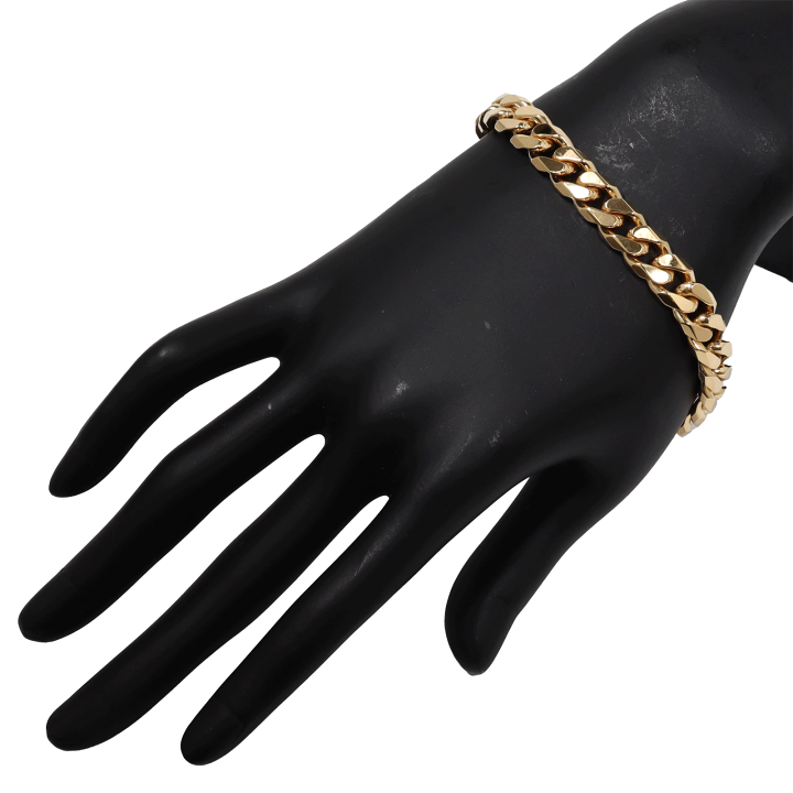 喜平ブレスレットK18 YG K18 6面 ダブル 27g 20cm ダイヤ ブレスレット 造幣局刻印有り