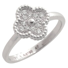 新品仕上げ Van Cleef & Arpels ヴァンクリーフ＆アーペル K18 WG スウィートアルハンブラ リング VCARO85847 #47 指輪 ジュエリー アクセサリー ブランド ブランドジュエリー おしゃれ レディース 母の日 誕生日 プレゼント 送料無料 【中古】