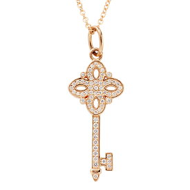 新品仕上げ TIFFANY&Co. ティファニー 750 K18 RG ビクトリアキー ミニ ネックレス GRP11367 ダイヤ MD0.09ct ローズゴールド ジュエリー おしゃれ ブランド ブランドアクセサリー レディース 母の日 誕生日 プレゼント 送料無料 【中古】