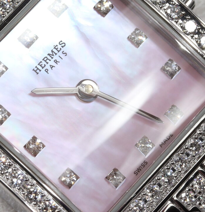 楽天市場】HERMES エルメス Hウォッチ HH1.230 ダイヤベゼル 