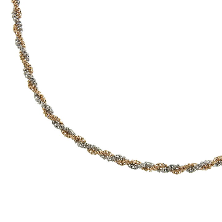 楽天市場】K18 PG YG Pt850 ロープ チェーン ネックレス 2.5mm 42.5cm 