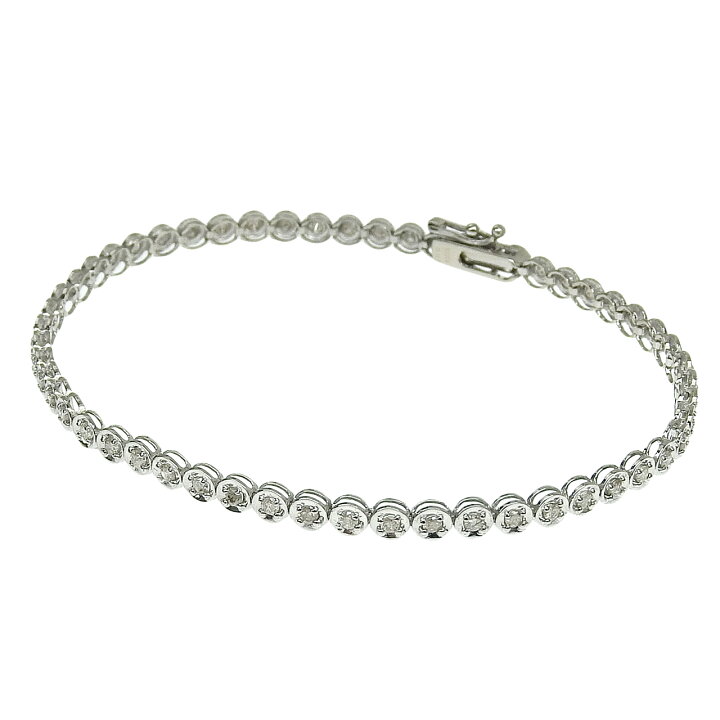 楽天市場】新品仕上げ K18 WG テニスブレスレット ブレスレット  