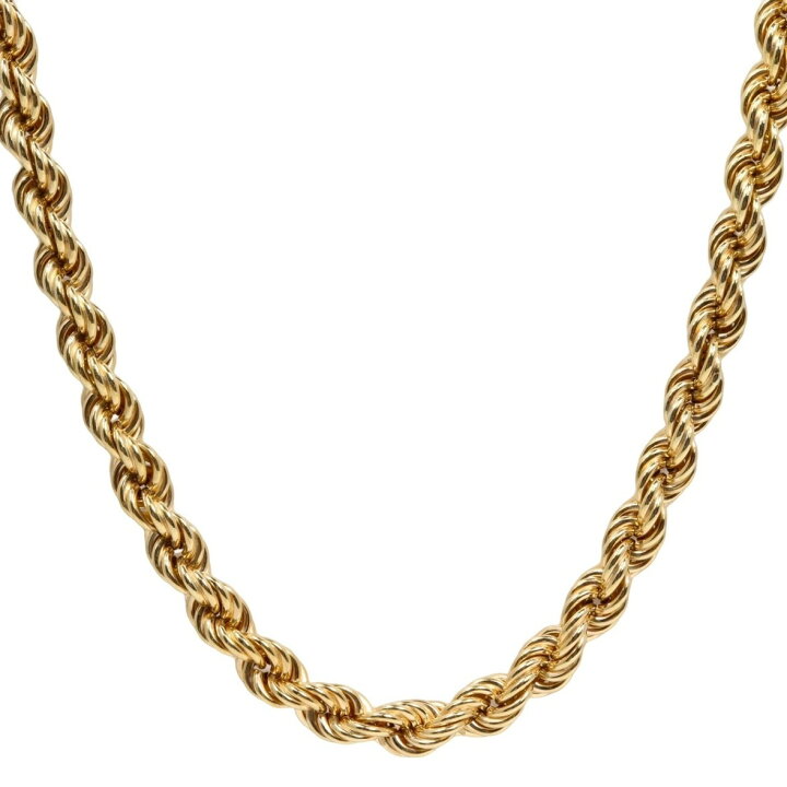 楽天市場】K18 YG ロープ パイプロープ チェーン ネックレス 6mm 70cm  