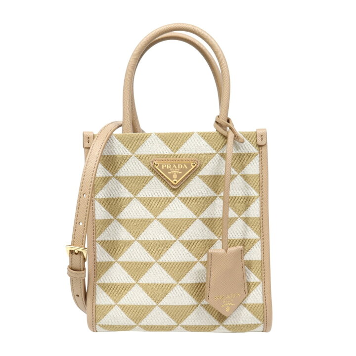 楽天市場】PRADA プラダ シンボル エンブロイダリーファブリック ミニ  