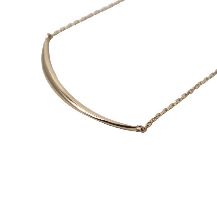 ete 完売品★新品未使用クレセントムーン ネックレス　イエローゴールド ete 新品仕上げ エテ K10 YG クレセントムーン ネックレス 42cm