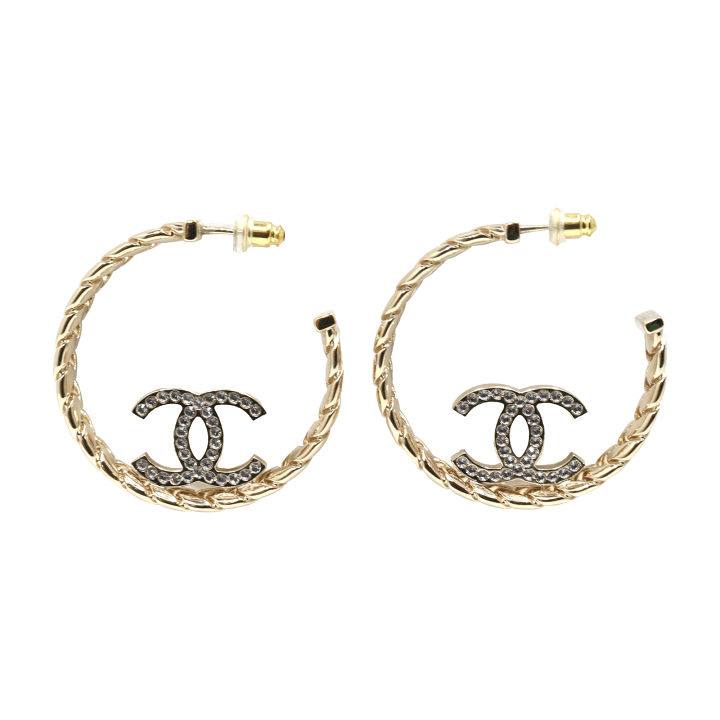 楽天市場】CHANEL シャネル GP フープピアス ココマーク チェーン
