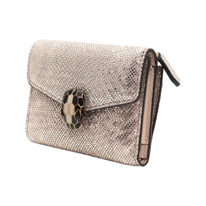 L*。様 ブルガリ三つ折財布　レディース　ベージュ L*。様 ブルガリ三つ折財布 レディース ベージュ