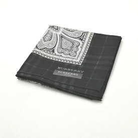 当店でのお買物でSPUトータルP10倍～メール便対応OK【売れ筋】【未使用ハンカチ】BURBERRY ハンカチ【ブラック系】