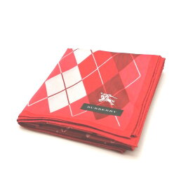 当店でのお買物でSPUトータルP10倍～メール便対応OK【売れ筋】【未使用ハンカチ】BURBERRY ハンカチ【レッド系】