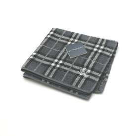 当店でのお買物でSPUトータルP10倍～メール便対応OK【売れ筋】【未使用ハンカチ】BURBERRYバーバリータオルハンカチ【グレー系】