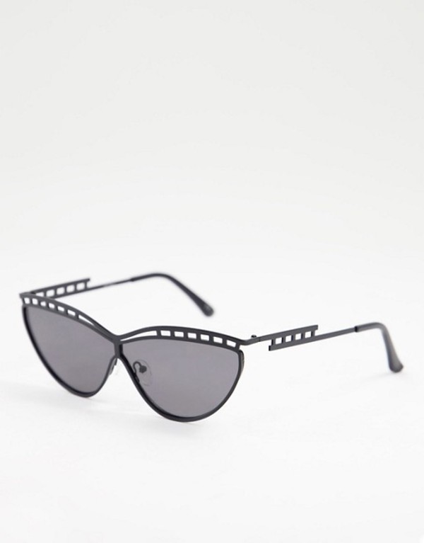 ジーパーズ ピーパーズ レディース サングラス・アイウェア アクセサリー Jeepers Peepers frame detail cat eye  sunglasses in black gunmetal Black - www.edurng.go.th