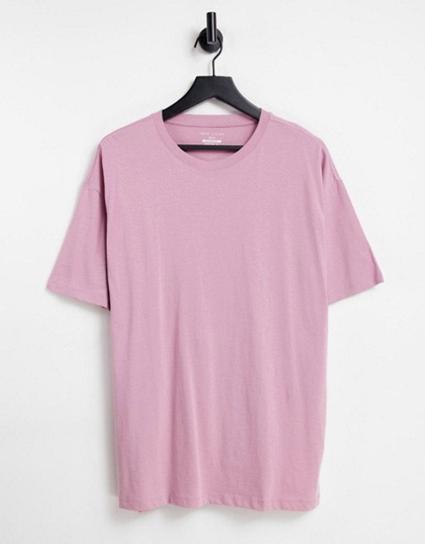 送料無料 サイズ交換無料 ニュールック メンズ トップス シャツ Mid Pink ニュールック メンズ シャツ トップス New Look oversized t-shirt in pink Mid Pink