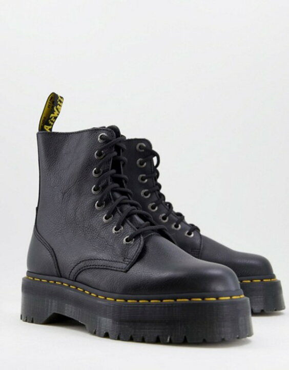 楽天市場 ドクターマーチン メンズ ブーツ レインブーツ シューズ Dr Martens Jadon Pisa 8 Eye Platform Boots In Black Black Revida 楽天市場店 楽天市場 ドクターマーチン メンズ ブーツ レインブーツ シューズ Dr Martens Jadon Pisa 8 Eye Platform Boots In Black Black Revida 楽天市場店
