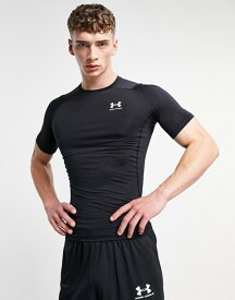 アンダーアーマー メンズ シャツ トップス Under Armour Training heatgear t-shirt in black Black
