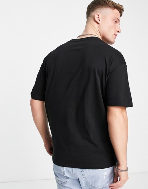 ニュールック メンズ シャツ トップス New Look oversized t-shirt in black Black : ReVida  店