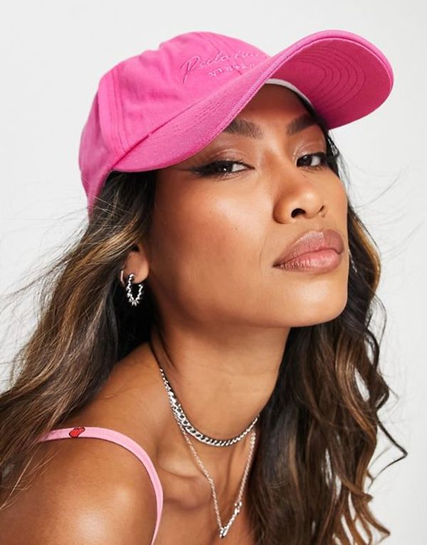 人気商品の レディース ヴィンテージ リクレイム 帽子 PINK pink washed in embroidery logo with cap Inspired Vintage Reclaimed アクセサリー ハット