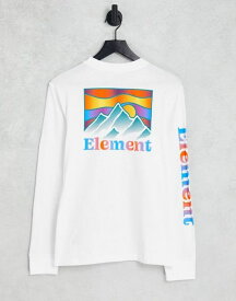 エレメント レディース Tシャツ トップス Element Kass long sleeve top in white with graphic back print WHITE