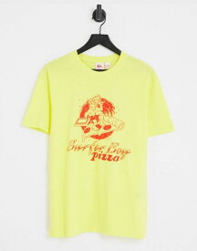 クイックシルバー メンズ Tシャツ トップス Quiksilver X The Stranger Things Surfer Boy t-shirt in yellow Yellow