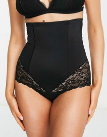 【送料無料】 リンデックス レディース パンツ アンダーウェア Lindex Kim super high waist shaping brief with lace trim in black Black