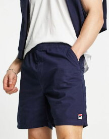 【送料無料】 フィラ メンズ ハーフパンツ・ショーツ ボトムス Fila jersey shorts with logo in navy NAVY