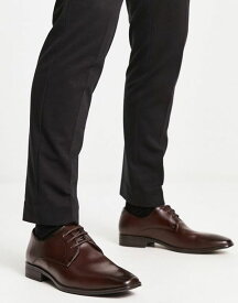 【送料無料】 オフィス メンズ スニーカー シューズ Office micro lace up shoes in brown leather BROWN