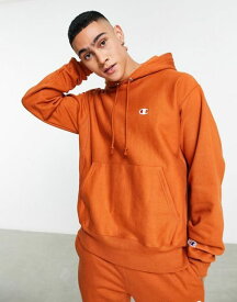 【送料無料】 チャンピオン メンズ パーカー・スウェット アウター Champion small logo hoodie in tan TAN