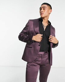 【送料無料】 ツイステッド テイラー メンズ ジャケット・ブルゾン アウター Twisted Tailor draco suit jacket in purple sage PURPLE