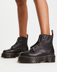 hN^[}[` fB[X V[Y u[cECu[c U[ Dr Martens Sinclair flatform zip tumbled leather boots Black ubN