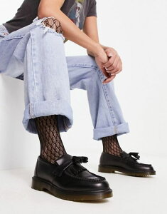 hN^[}[` fB[X V[Y Xb|E[t@[ [t@[ Dr Martens Adrian tassle loafer Black ubN