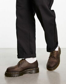 【送料無料】 ドクターマーチン メンズ オックスフォード シューズ Dr Martens 1461 bex 3 eye shoes in dark brown BROWN