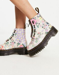 hN^[}[` fB[X V[Y u[cECu[c t[ u[c t[ Dr Martens Sinclair flatform boots in floral mash up Floral mash up