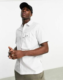 【送料無料】 マーシャルアーティスト メンズ シャツ トップス Marshall Artist gaberdine short sleeve shirt in white White