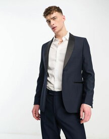 【送料無料】 フレンチコネクション メンズ ジャケット・ブルゾン アウター French Connection suit jacket in navy with contrasting lapels Navy