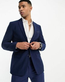 【送料無料】 フレンチコネクション メンズ ジャケット・ブルゾン アウター French Connection suit jacket in blue Blue