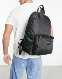 【送料無料】 カルバンクライン メンズ バックパック・リュックサック バッグ Calvin Klein logo campus backpack in black Ck black