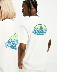 【送料無料】 グラミチ レディース Tシャツ トップス Gramicci unisex summit backprint t-shirt in white White