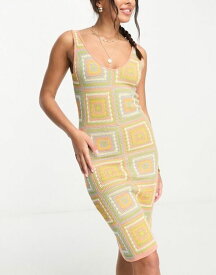 【送料無料】 ルーカ レディース ワンピース トップス RVCA Squared crochet summer dress in multi print Multi