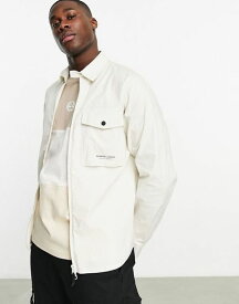 【送料無料】 マーシャルアーティスト メンズ シャツ トップス Marshall Artist gaberdine zip shirt in white WHITE